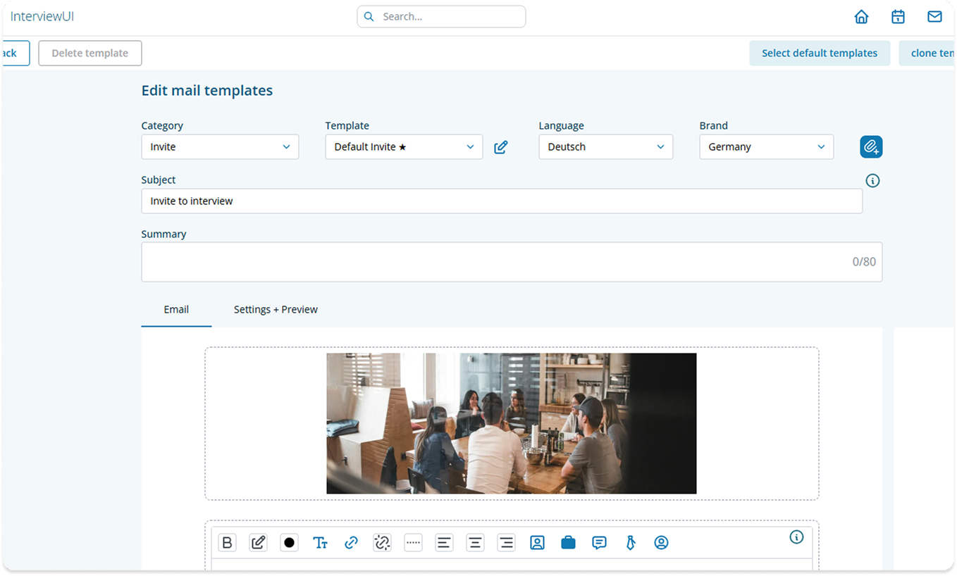Digital workspace with laptops and tablets